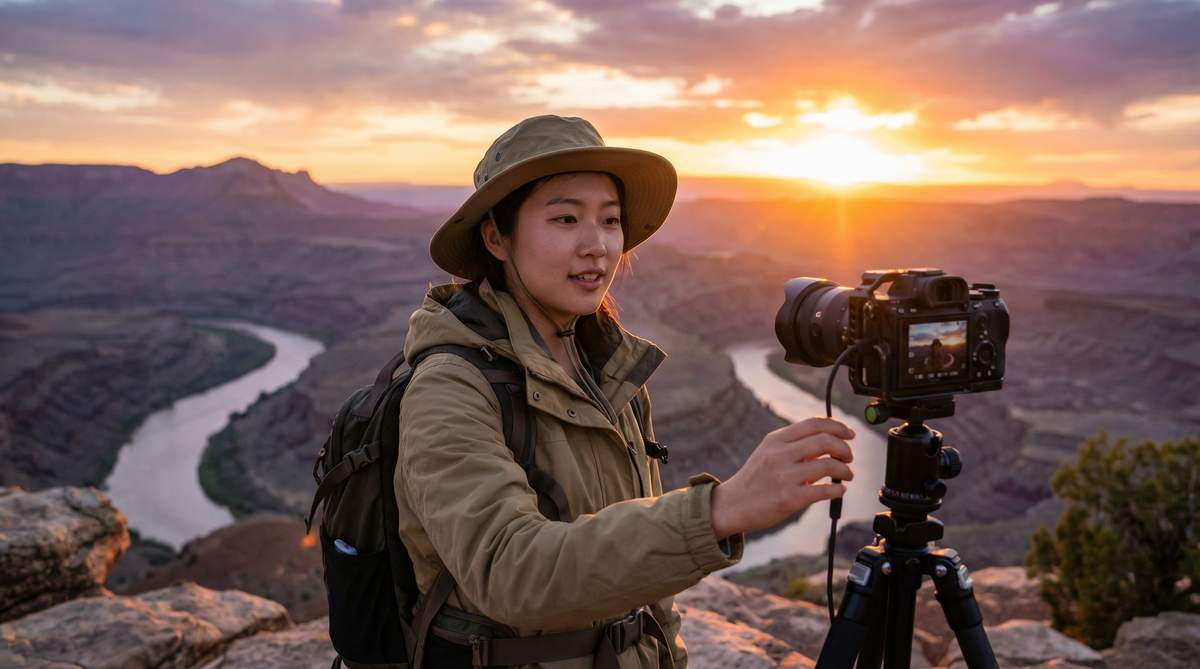 AI换脸旅行视频：户外探险Vlog